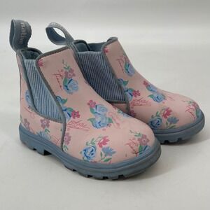 Native Shoes Disney Princess Pink‎ Blue Rain Boots Kids C7 Floral Ankle